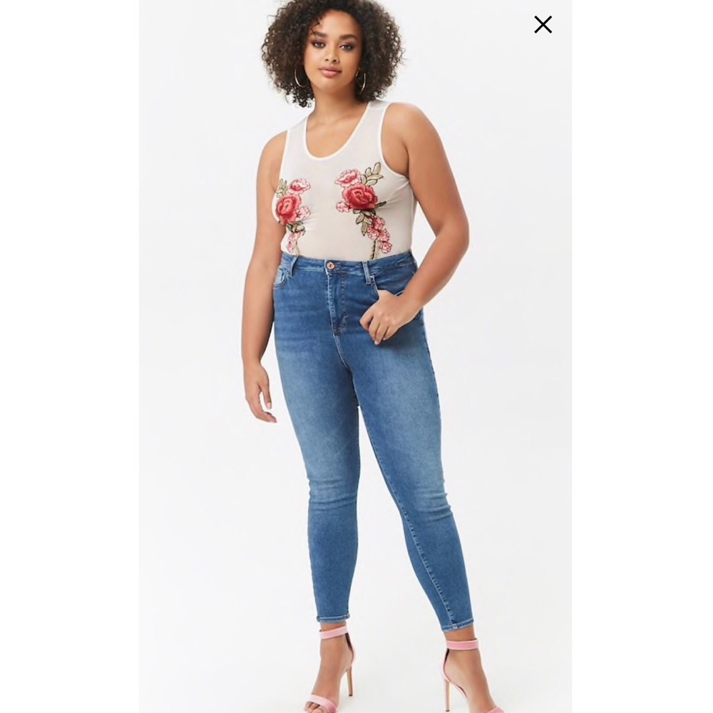Plus size high waisted sculpting jeans